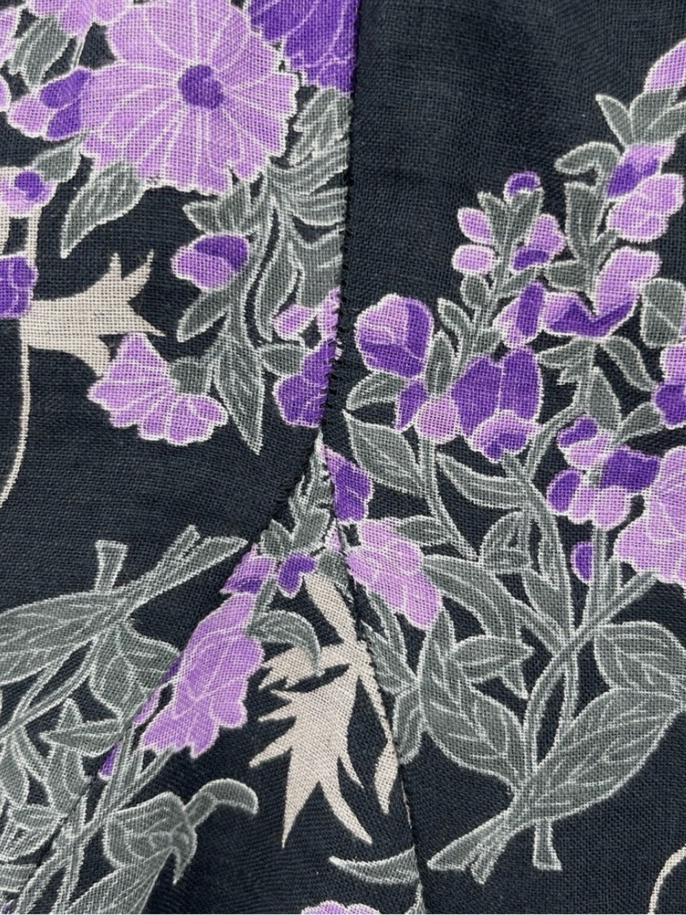 Free People VINTAGE Mini Dress with Purple Floral Print - Picture 5 of 7